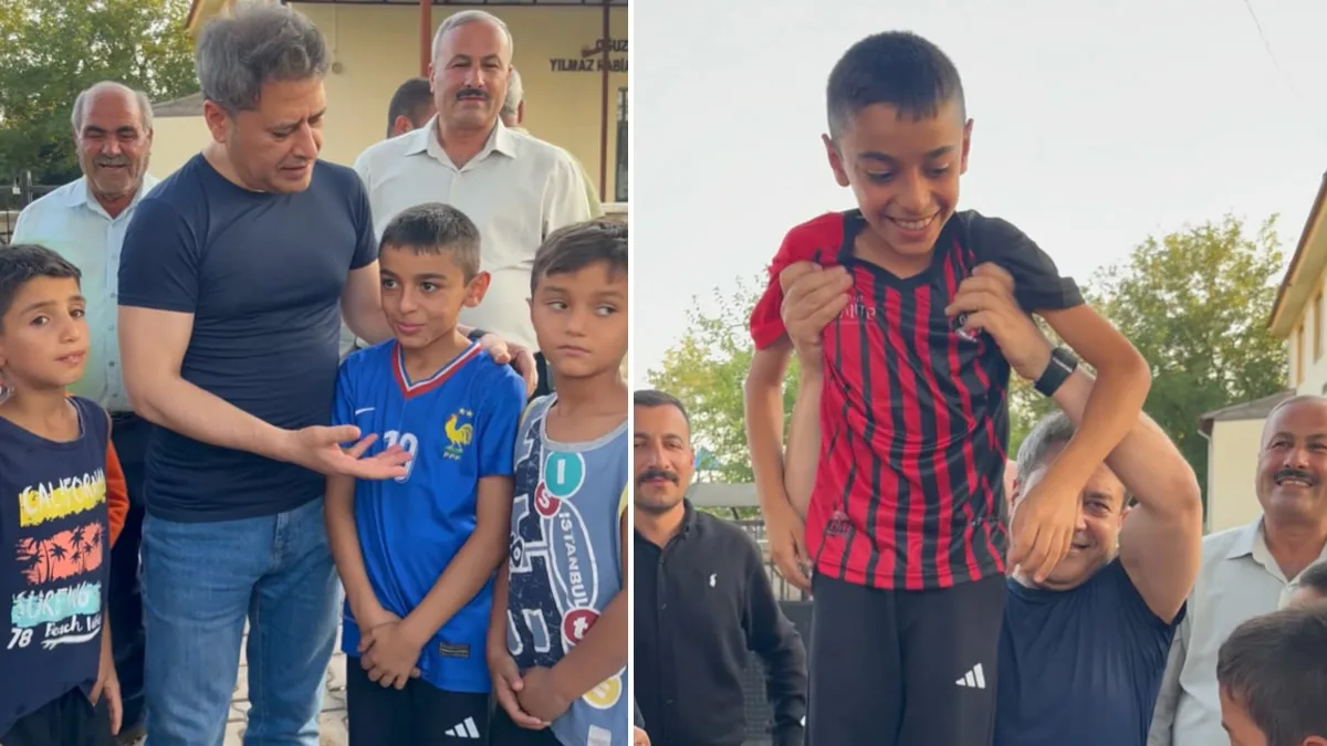 AKP'li Vekil Çocukların Formasını Değiştirdi