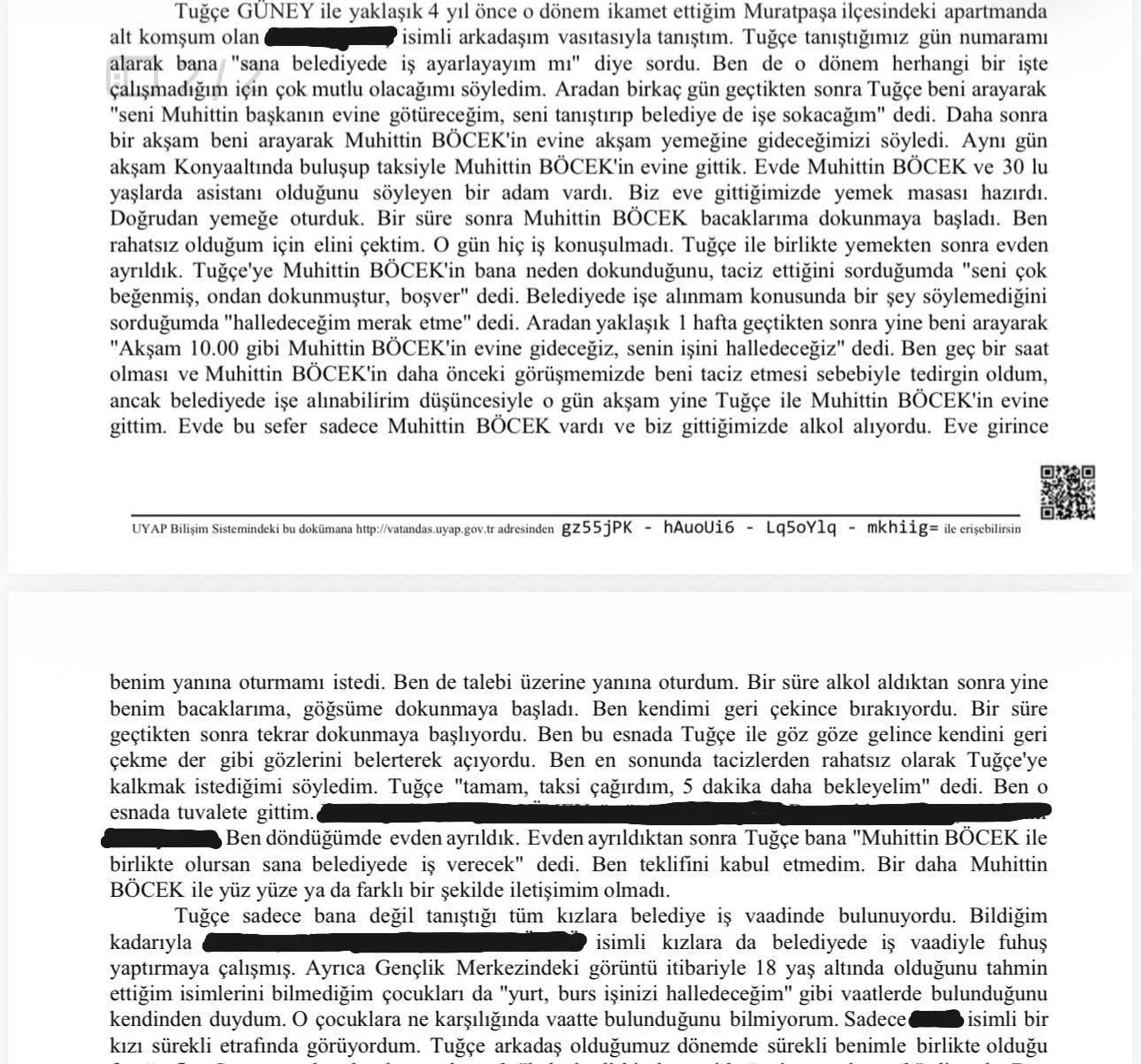Mağdur kadınlar anlattı: 'Muhittin Böcek birliktelikten sonra 2 bin lira verdi'