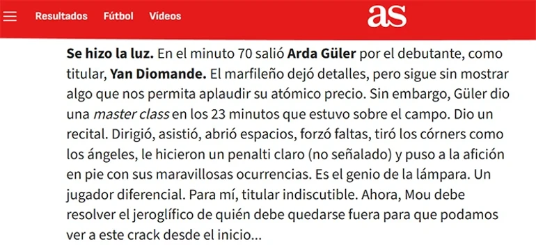 Arda Gülerin muhteşem performansı İspanyada tartışmaları alevlendirdi: Ondan vazgeçmek artık neredeyse bir futbol günahı gibi