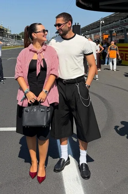 Hakan Çalhanoğlu’nun Formula 1 tarzı dikkat çekti: Eşiyle Monza’da boy gösterdi