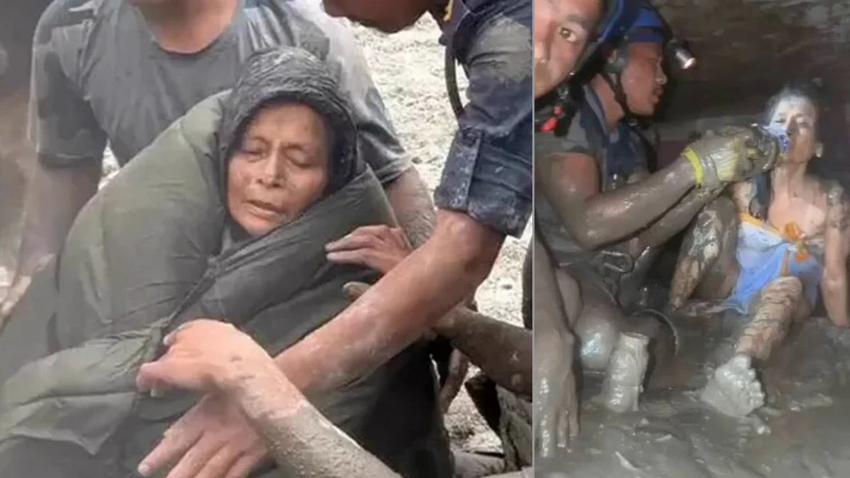 10 gün sonra gelen mucize... Çamurun altından böyle kurtarıldı