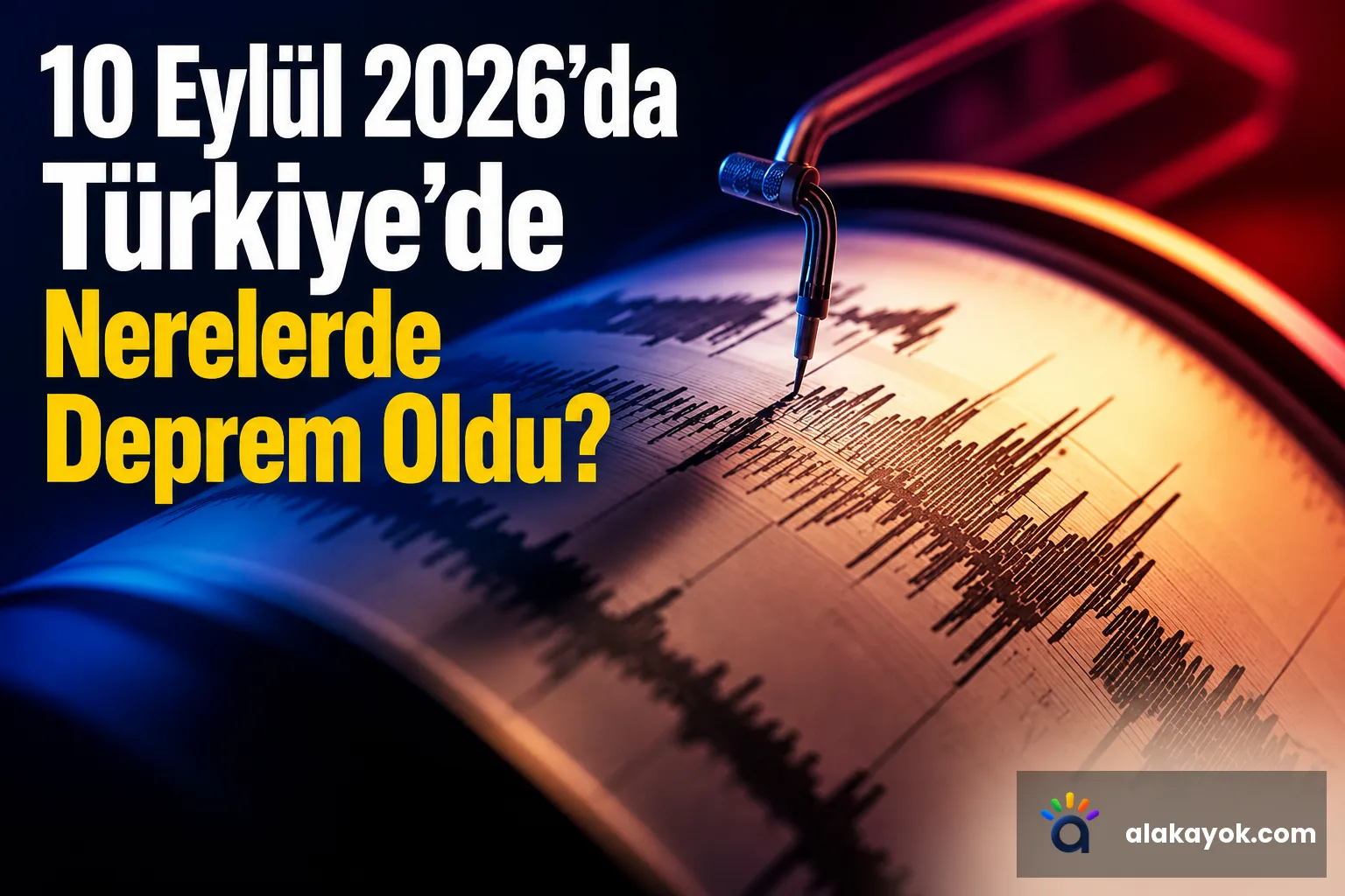 10 Eylül 2026'da Türkiye'de Nerelerde Deprem Oldu?