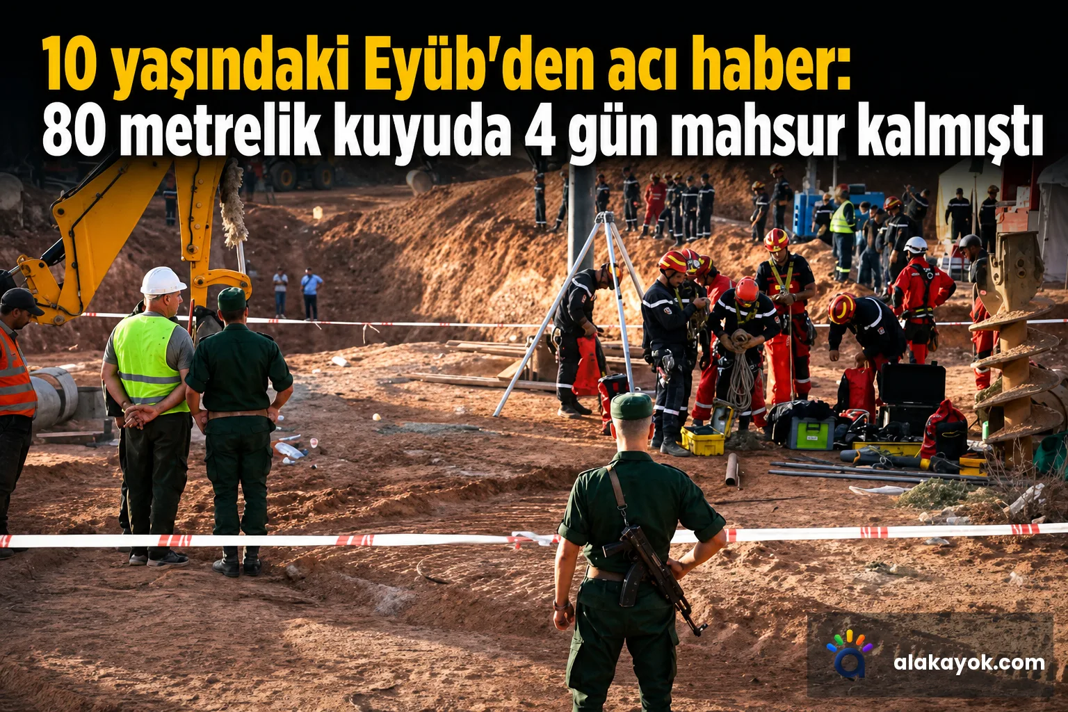 10 yaşındaki Eyüb'den acı haber: 80 metrelik kuyuda 4 gün mahsur kalmıştı