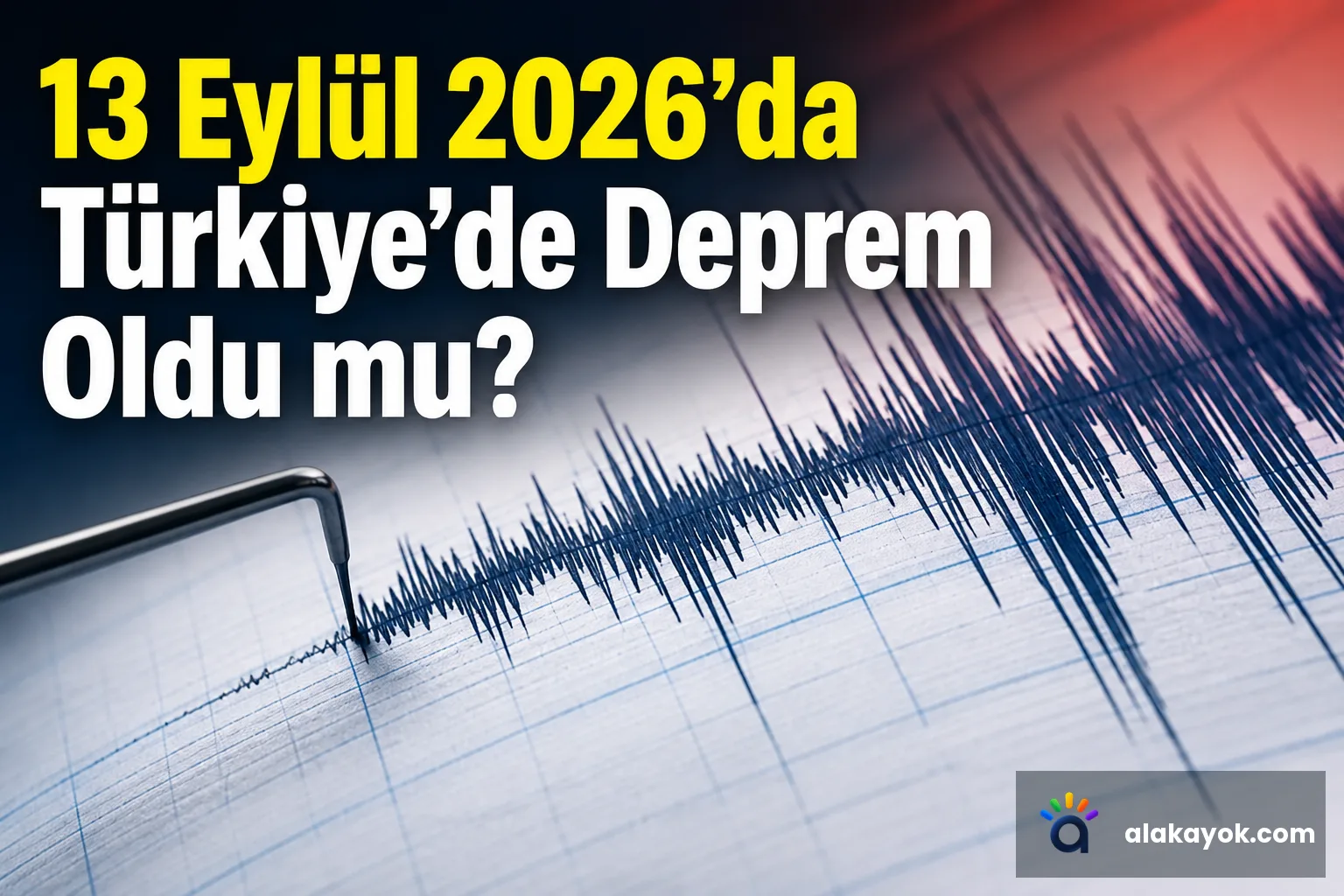 13 Eylül 2026'da Türkiye'de Deprem Oldu mu?