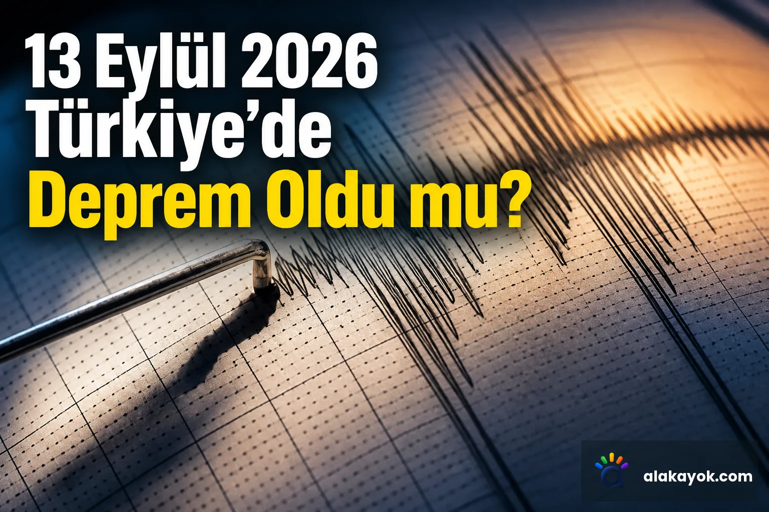 13 Eylül 2026 Türkiye'de Deprem Oldu mu?