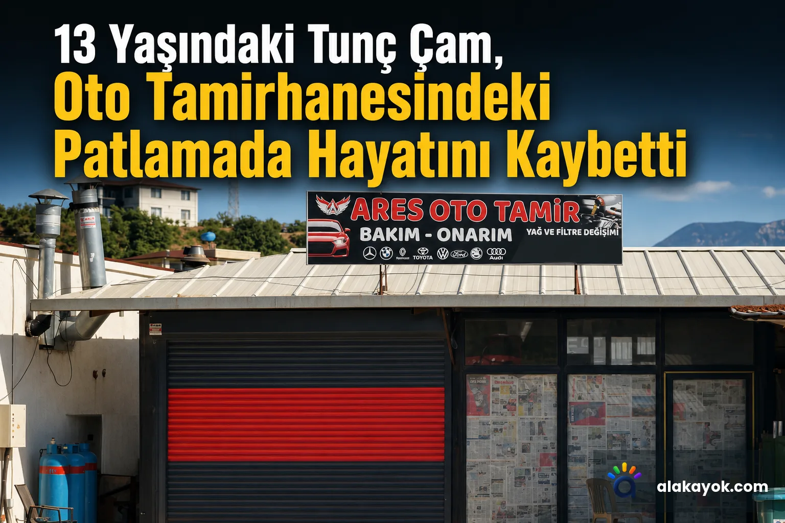 13 Yaşındaki Tunç Çam, Oto Tamirhanesindeki Patlamada Hayatını Kaybetti