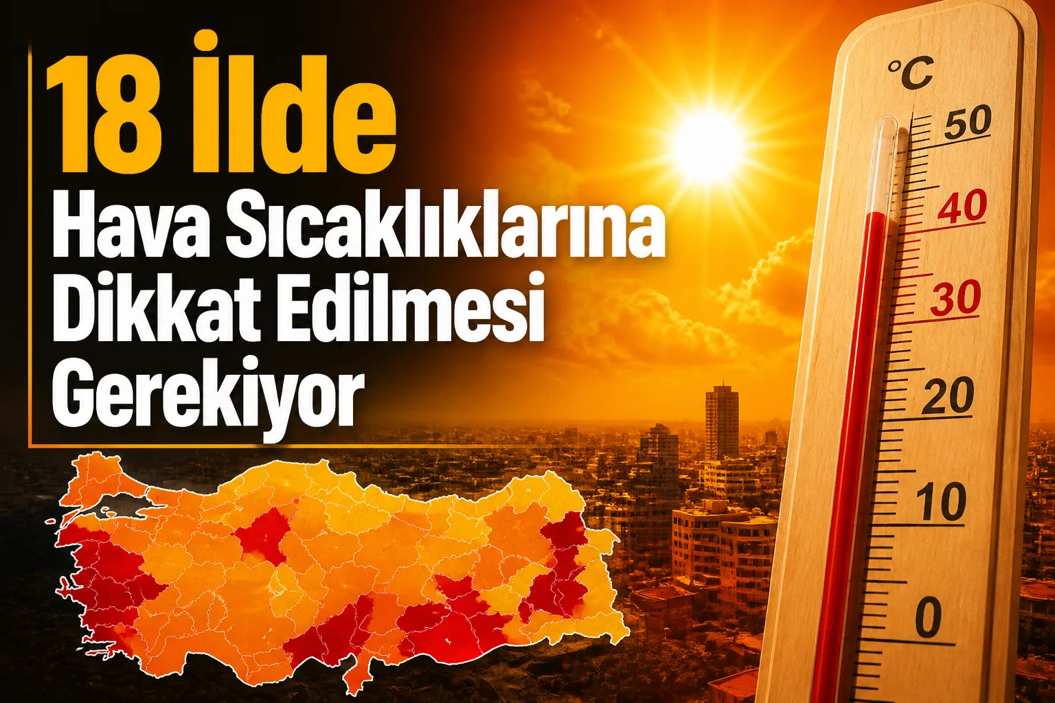 18 İlde Hava Sıcaklıklarına Dikkat Edilmesi Gerekiyor