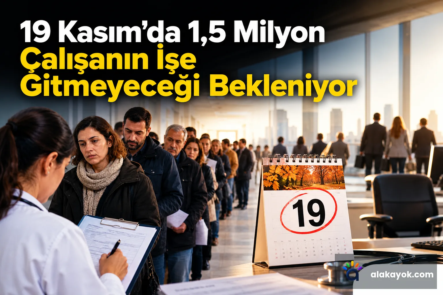 19 Kasım'da 1,5 Milyon Çalışanın İşe Gitmeyeceği Bekleniyor