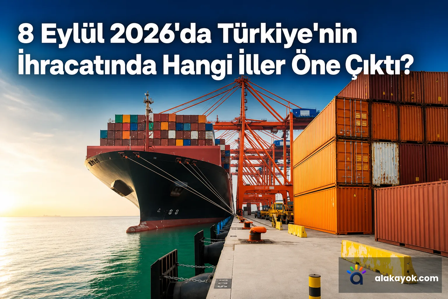 8 Eylül 2026'da Türkiye'nin İhracatında Hangi İller Öne Çıktı?