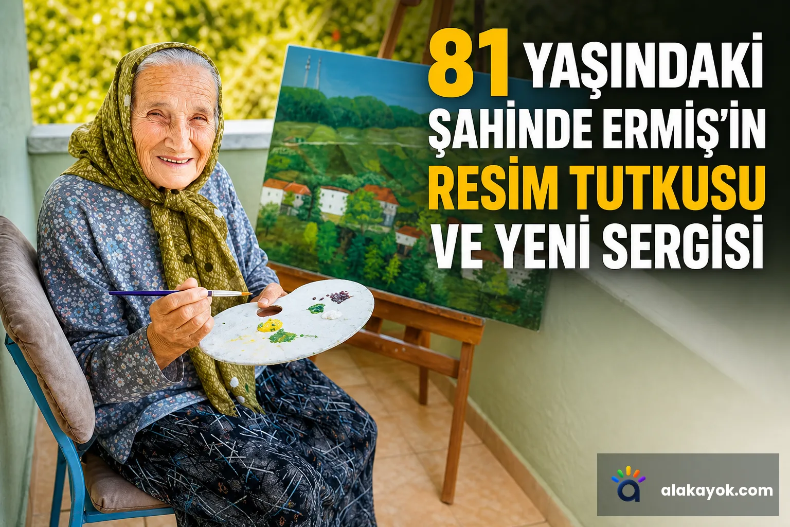 81 Yaşındaki Şahinde Ermiş'in Resim Tutkusu ve Yeni Sergisi