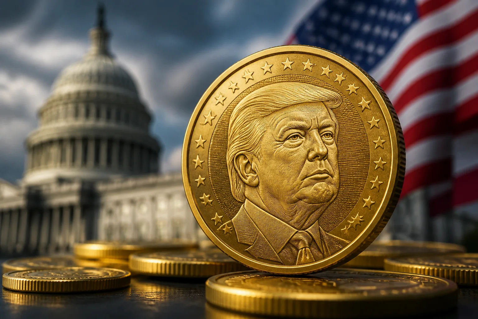 ABD'de Trump Portreli 1 Dolar Madeni Para Tedavüle Girdi