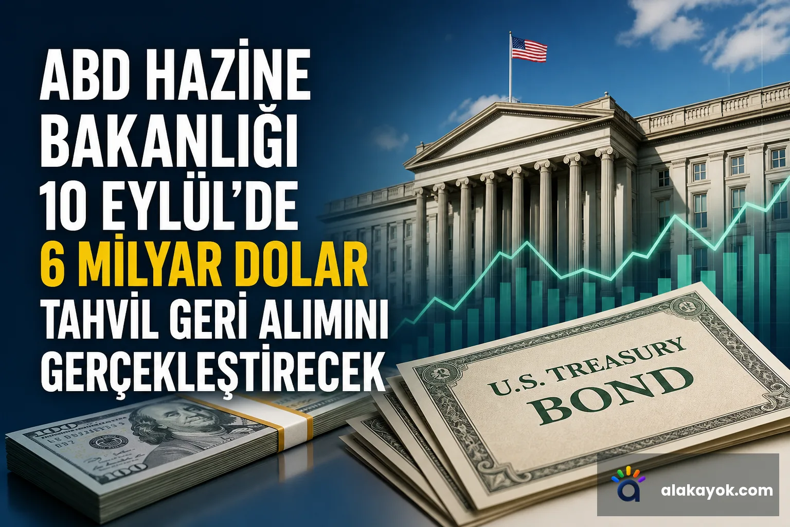 ABD Hazine Bakanlığı 10 Eylül'de 6 Milyar Dolar Tahvil Geri Alımını Gerçekleştirecek