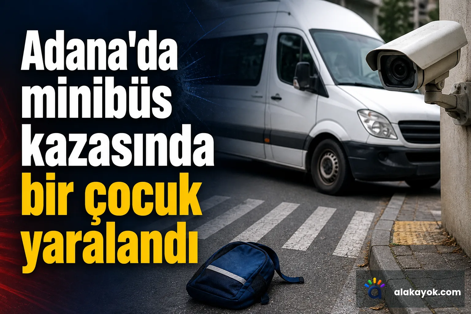 Adana'da minibüs kazasında bir çocuk yaralandı