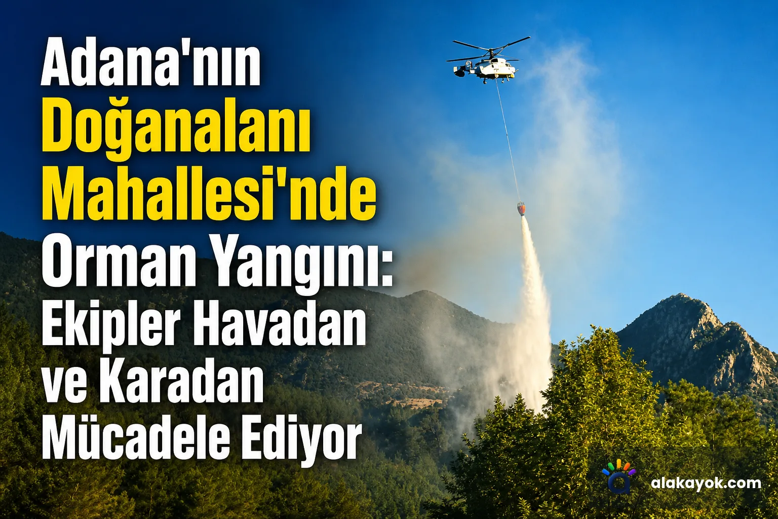 Adana'nın Doğanalanı Mahallesi'nde Orman Yangını: Ekipler Havadan ve Karadan Mücadele Ediyor