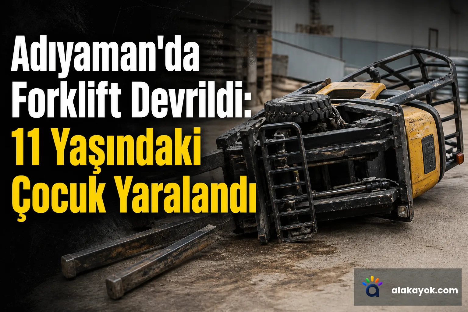 Adıyaman'da Forklift Devrildi: 11 Yaşındaki Çocuk Yaralandı