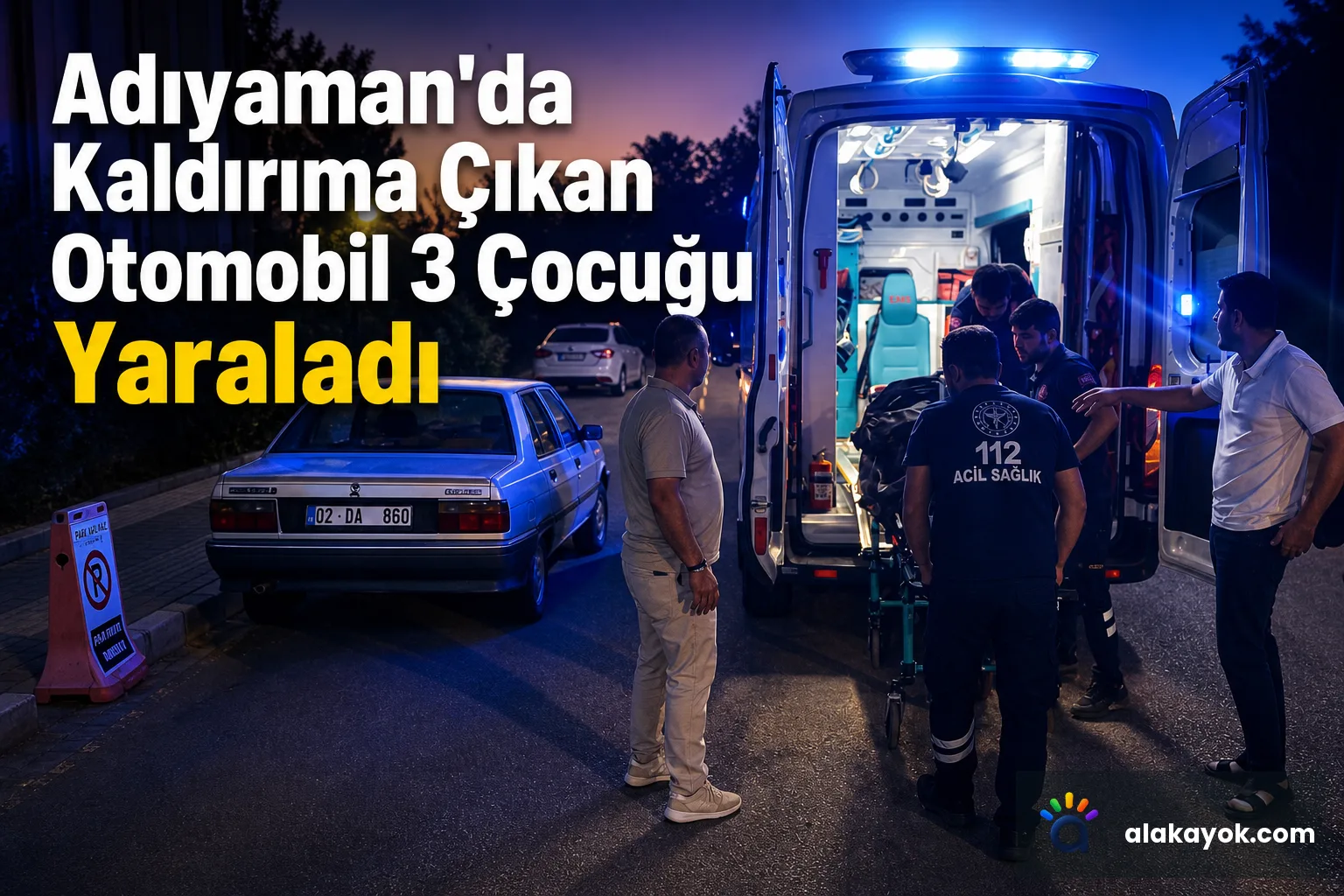 Adıyaman'da Kaldırıma Çıkan Otomobil 3 Çocuğu Yaraladı