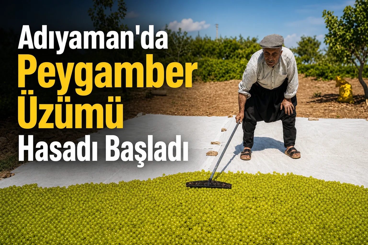 Adıyaman'da Peygamber Üzümü Hasadı Başladı