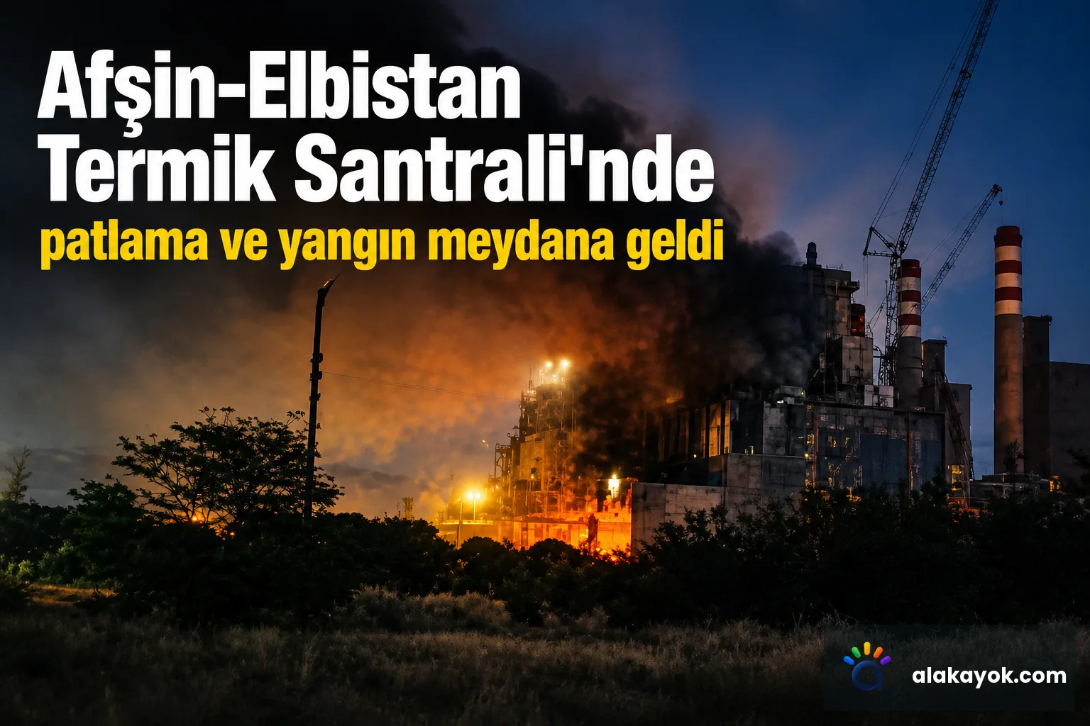 Afşin-Elbistan Termik Santrali'nde patlama ve yangın meydana geldi