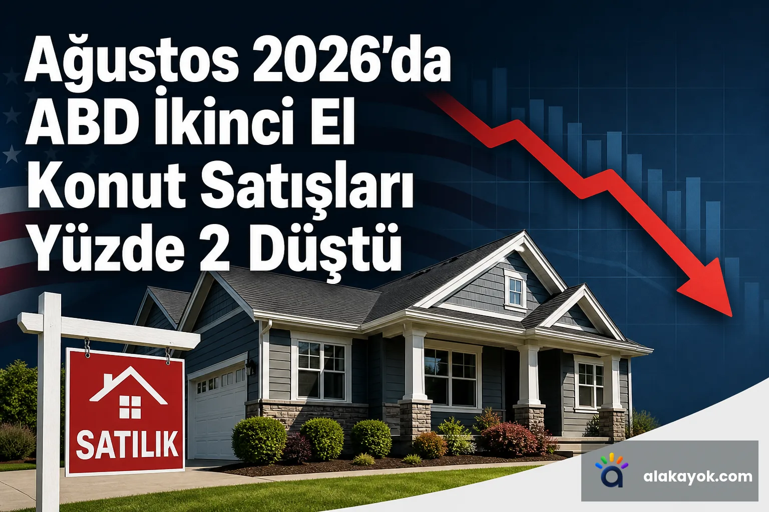 Ağustos 2026'da ABD İkinci El Konut Satışları Yüzde 2 Düştü