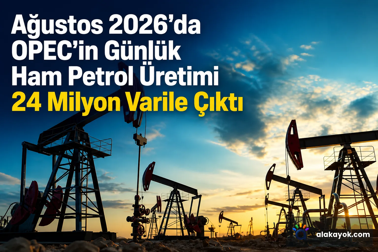 Ağustos 2026'da OPEC'in Günlük Ham Petrol Üretimi 24 Milyon Varile Çıktı