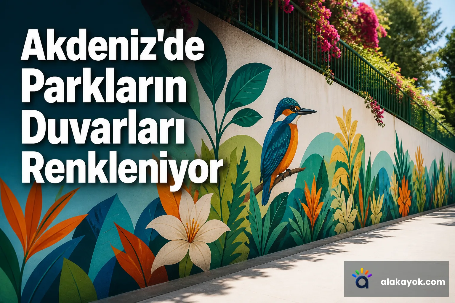 Akdeniz'de Parkların Duvarları Renkleniyor