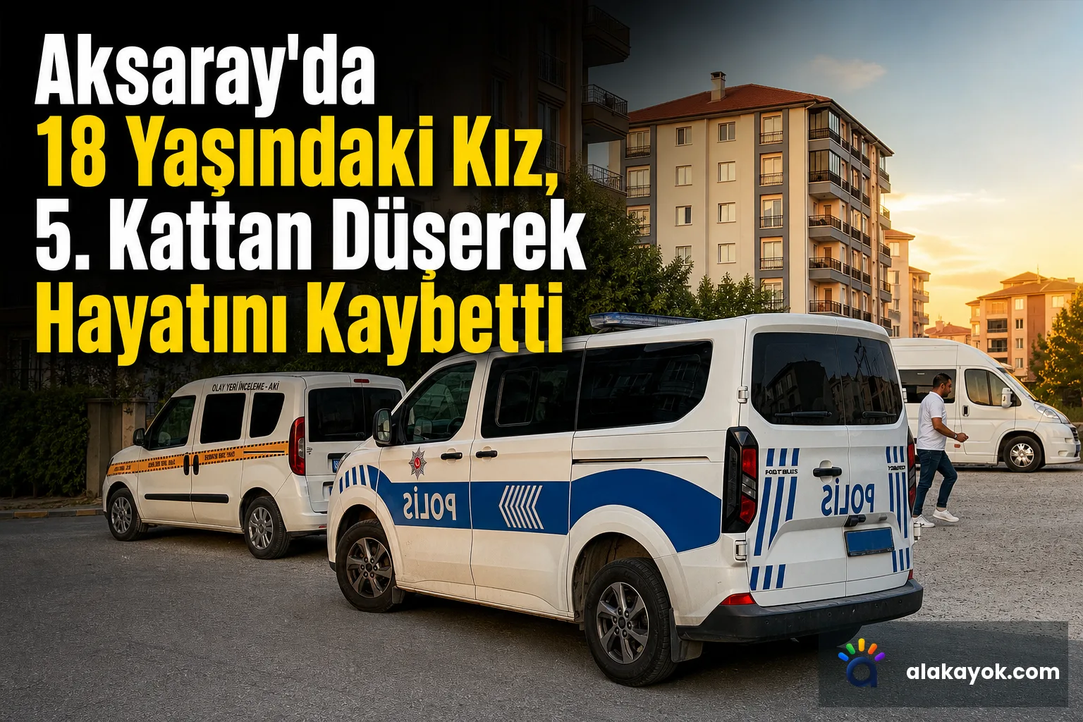 Aksaray'da 18 Yaşındaki Kız, 5. Kattan Düşerek Hayatını Kaybetti