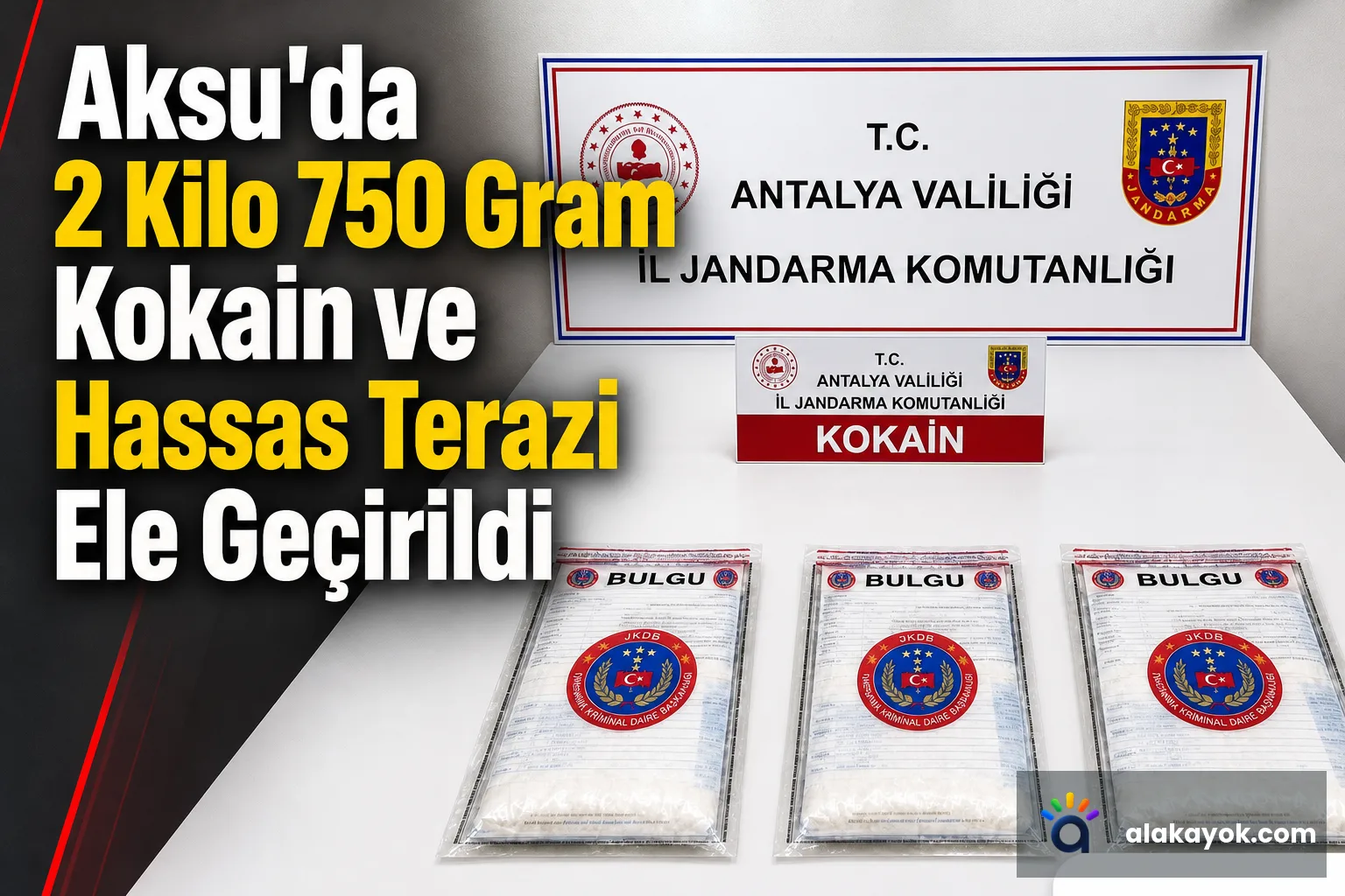 Aksu'da 2 Kilo 750 Gram Kokain ve Hassas Terazi Ele Geçirildi