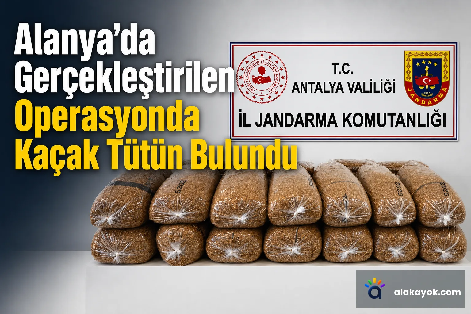 Alanya'da Gerçekleştirilen Operasyonda Kaçak Tütün Bulundu