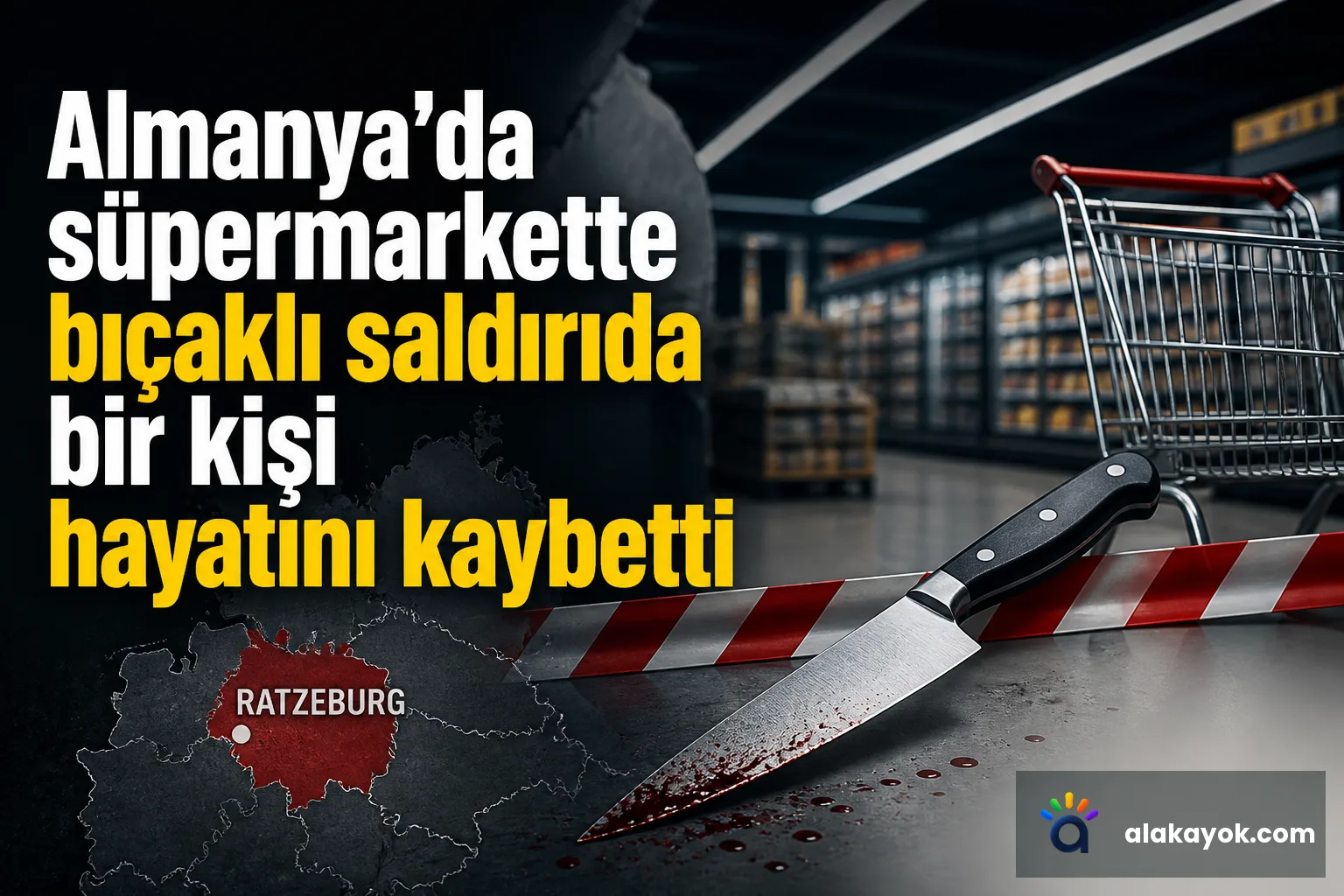 Almanya'da süpermarkette bıçaklı saldırıda bir kişi hayatını kaybetti