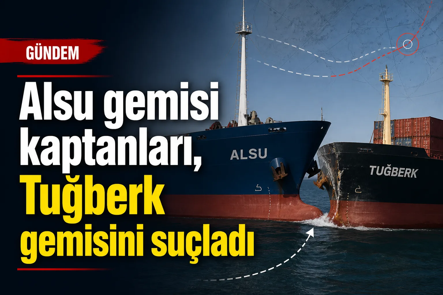 Alsu gemisi kaptanları, Tuğberk gemisini suçladı