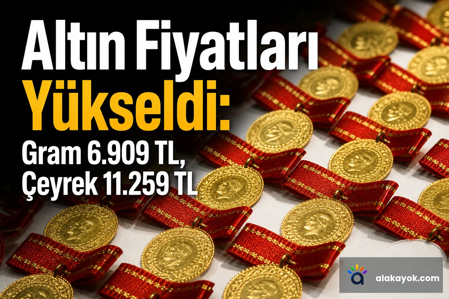Altın Fiyatları Yükseldi: Gram 6.909 TL, Çeyrek 11.259 TL