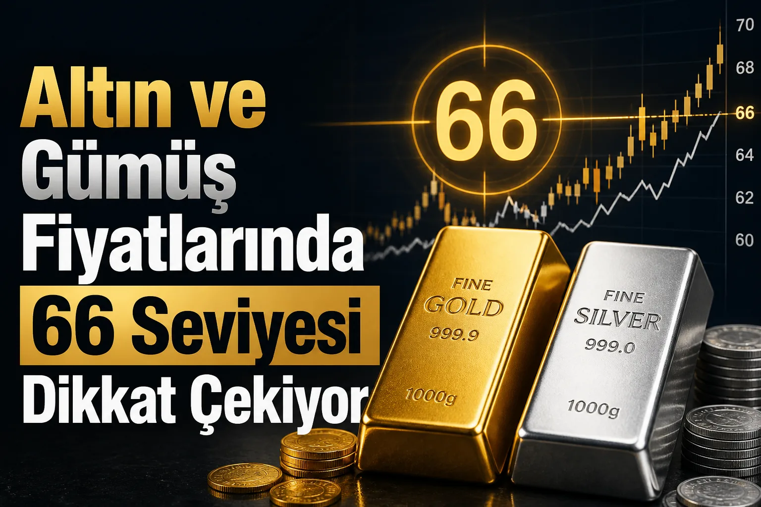 Altın ve Gümüş Fiyatlarında 66 Seviyesi Dikkat Çekiyor