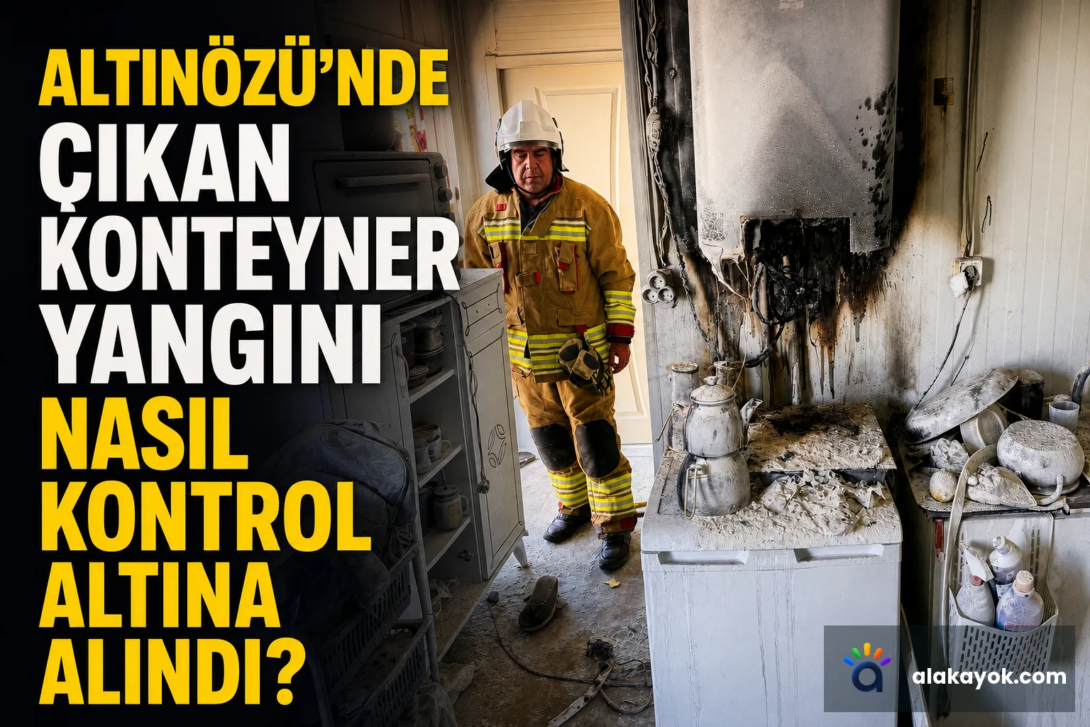 Altınözü'nde çıkan konteyner yangını nasıl kontrol altına alındı?