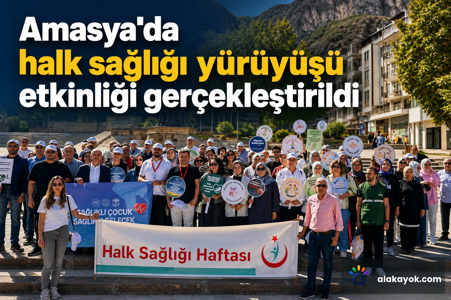 Amasya'da halk sağlığı yürüyüşü etkinliği gerçekleştirildi