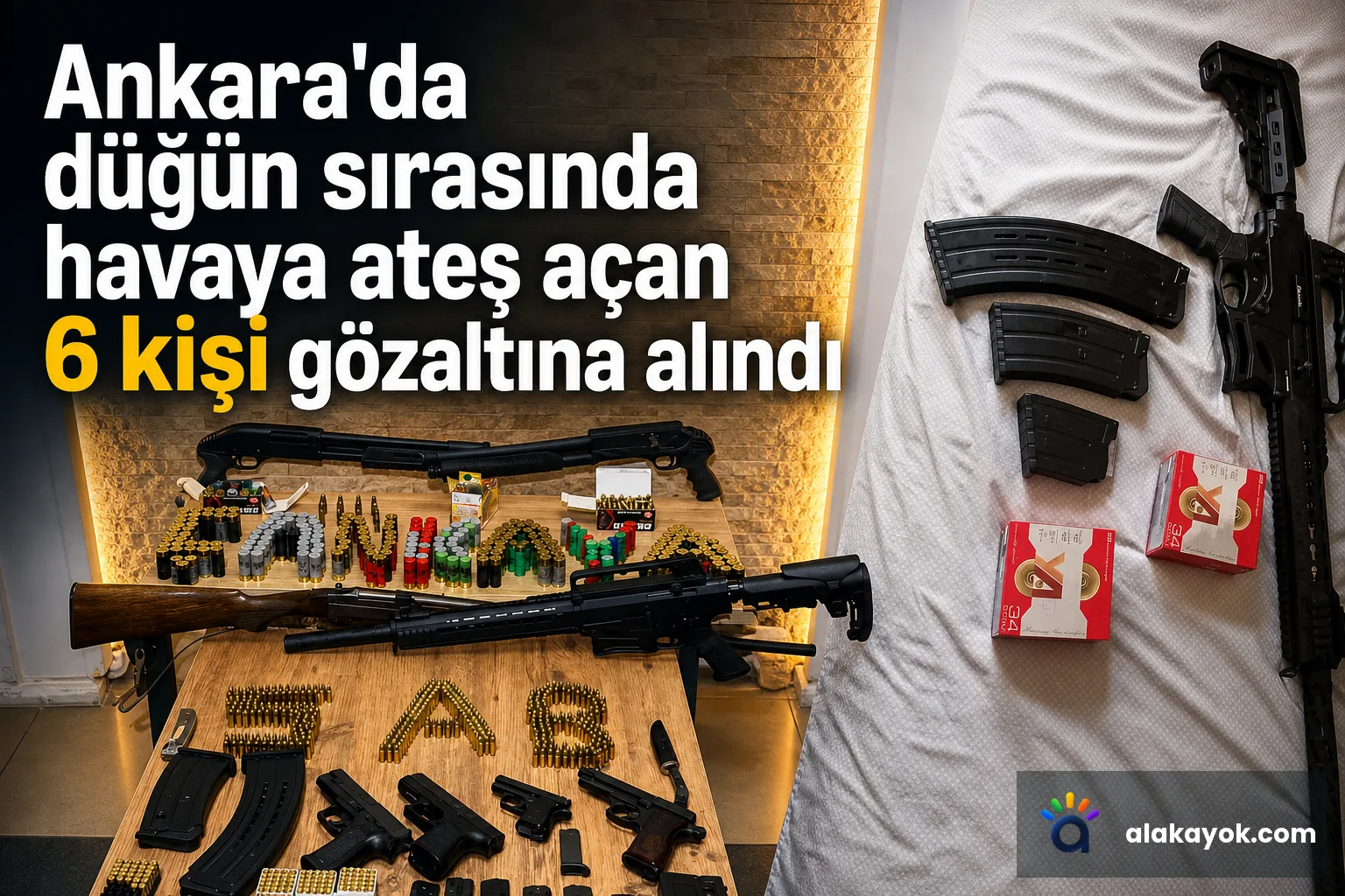Ankara'da düğün sırasında havaya ateş açan 6 kişi gözaltına alındı
