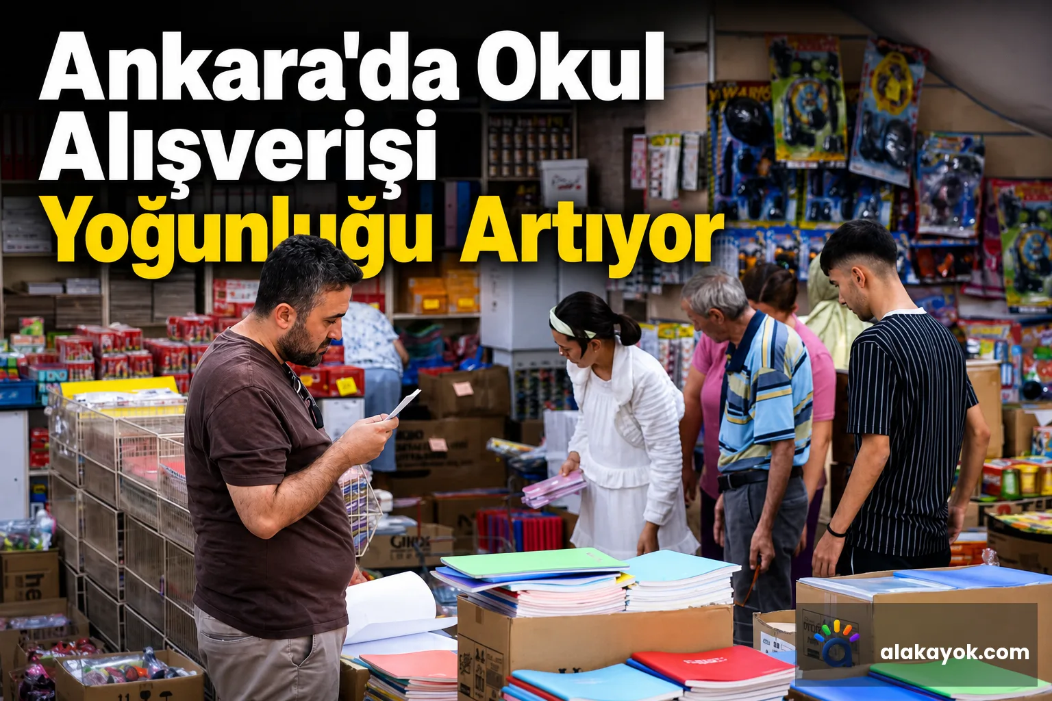 Ankara'da Okul Alışverişi Yoğunluğu Artıyor