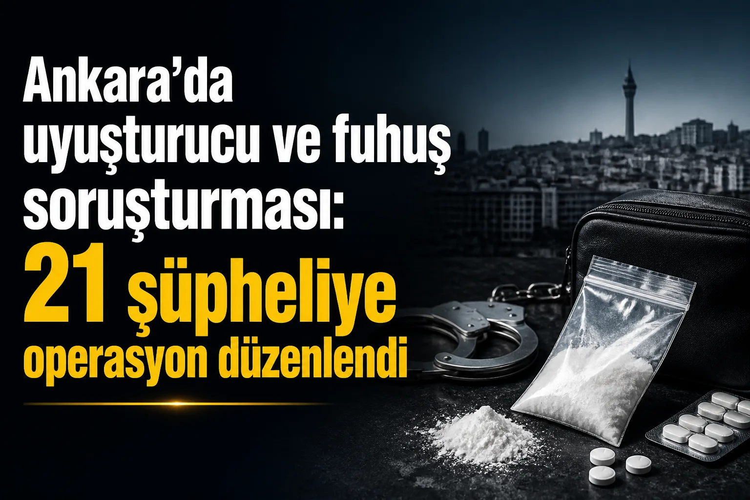 Ankara'da uyuşturucu ve fuhuş soruşturması: 21 şüpheliye operasyon düzenlendi