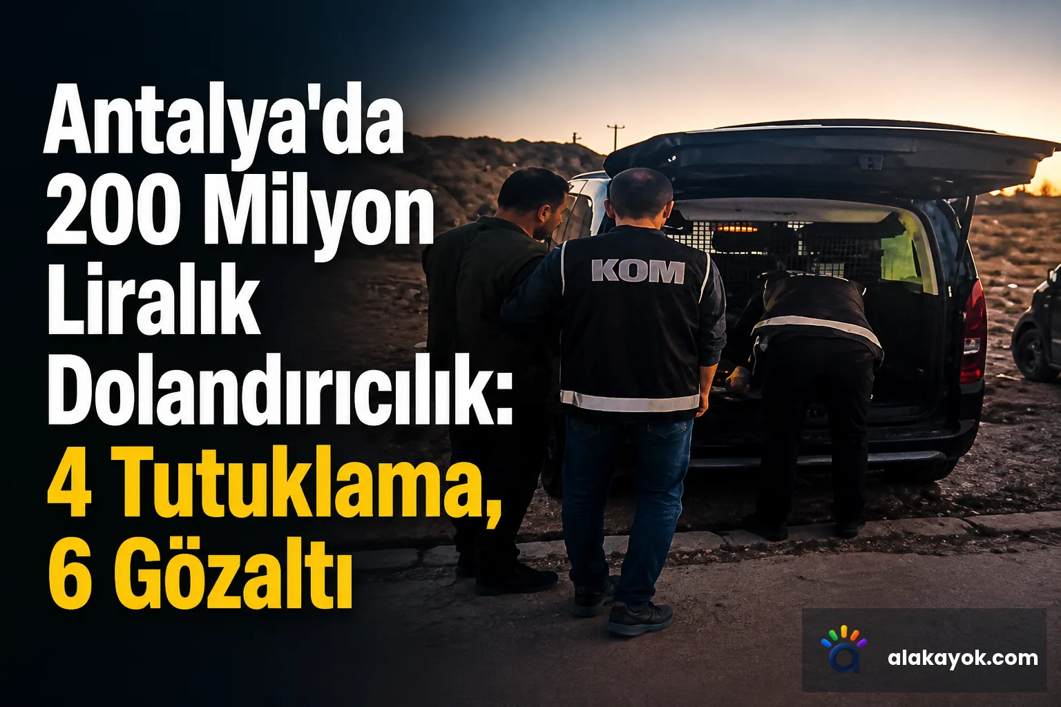 Antalya'da 200 Milyon Liralık Dolandırıcılık: 4 Tutuklama, 6 Gözaltı