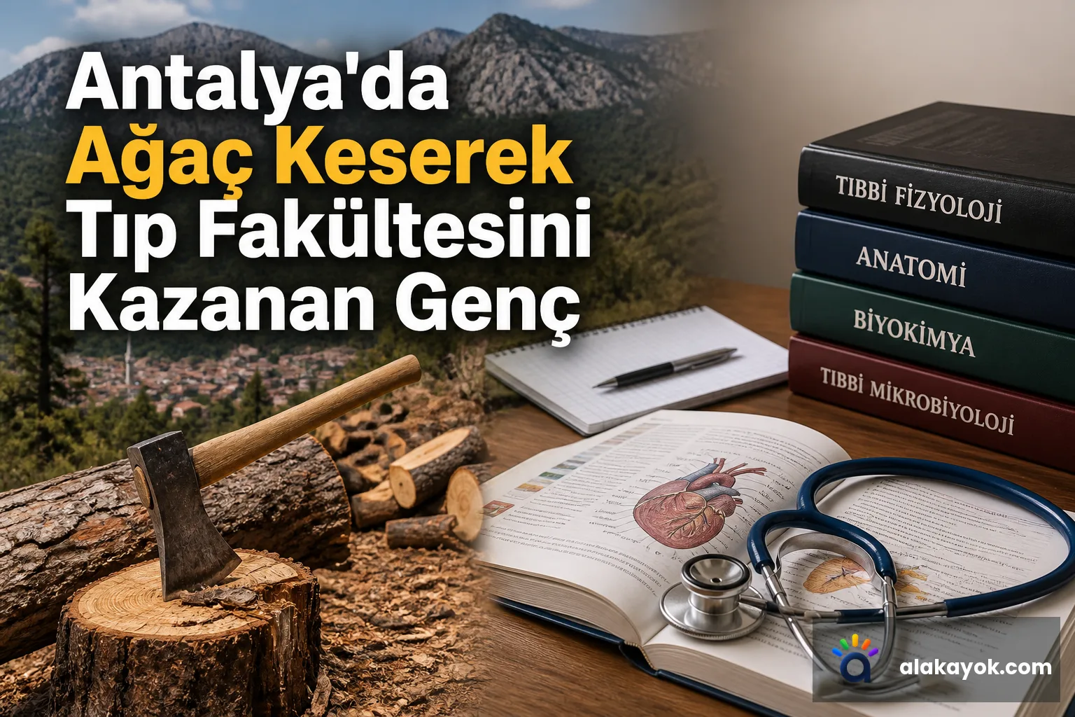 Antalya'da Ağaç Keserek Tıp Fakültesini Kazanan Genç