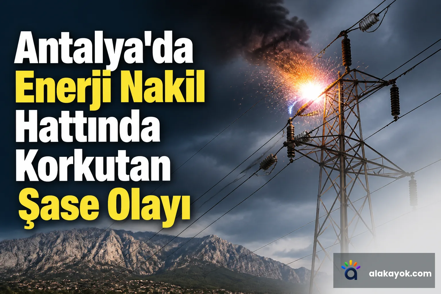 Antalya'da Enerji Nakil Hattında Korkutan Şase Olayı