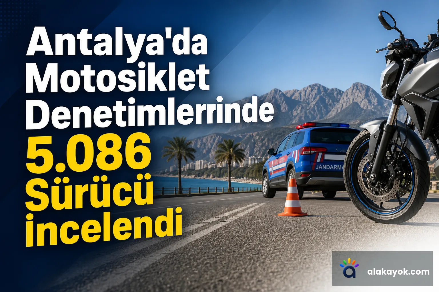 Antalya'da Motosiklet Denetimlerinde 5.086 Sürücü İncelendi