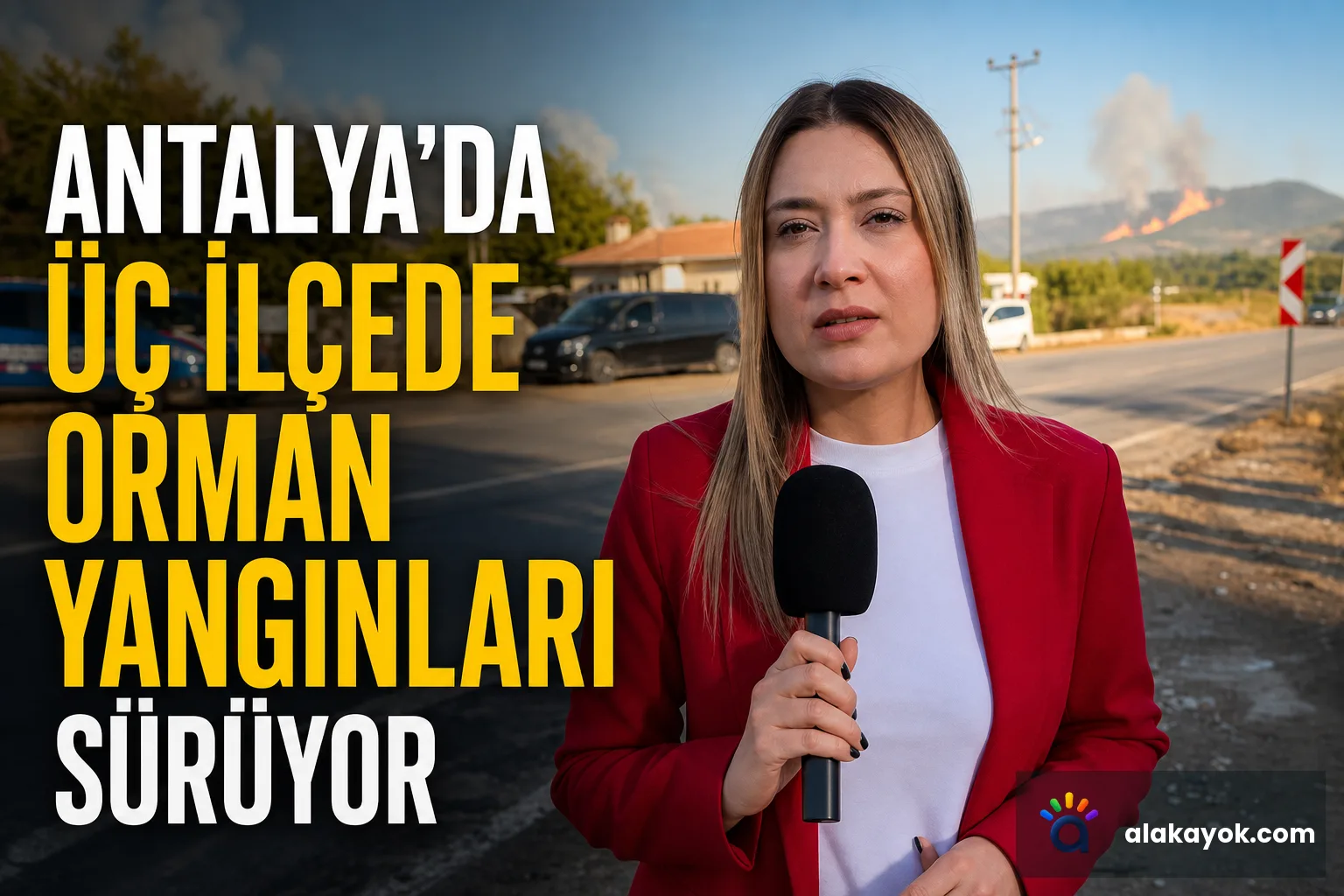 Antalya'da Üç İlçede Orman Yangınları Sürüyor