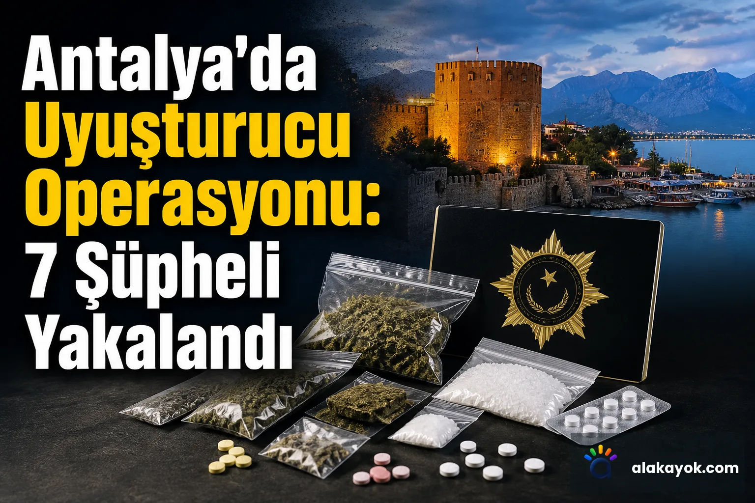 Antalya'da Uyuşturucu Operasyonu: 7 Şüpheli Yakalandı