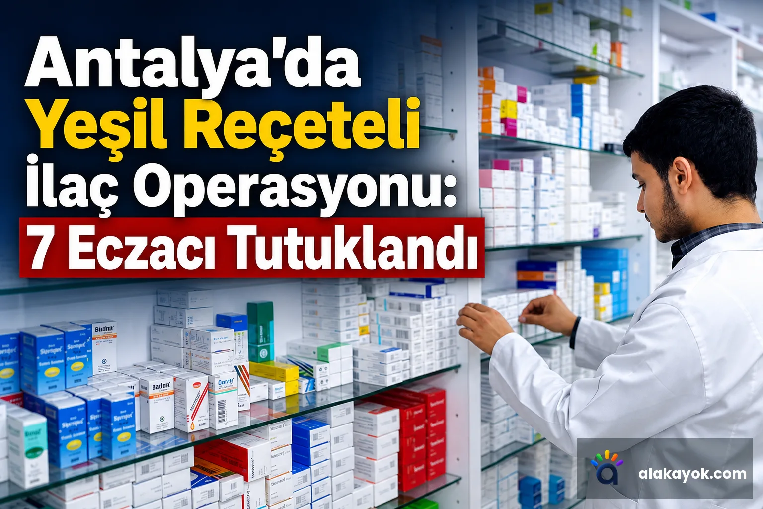 Antalya'da Yeşil Reçeteli İlaç Operasyonu: 7 Eczacı Tutuklandı