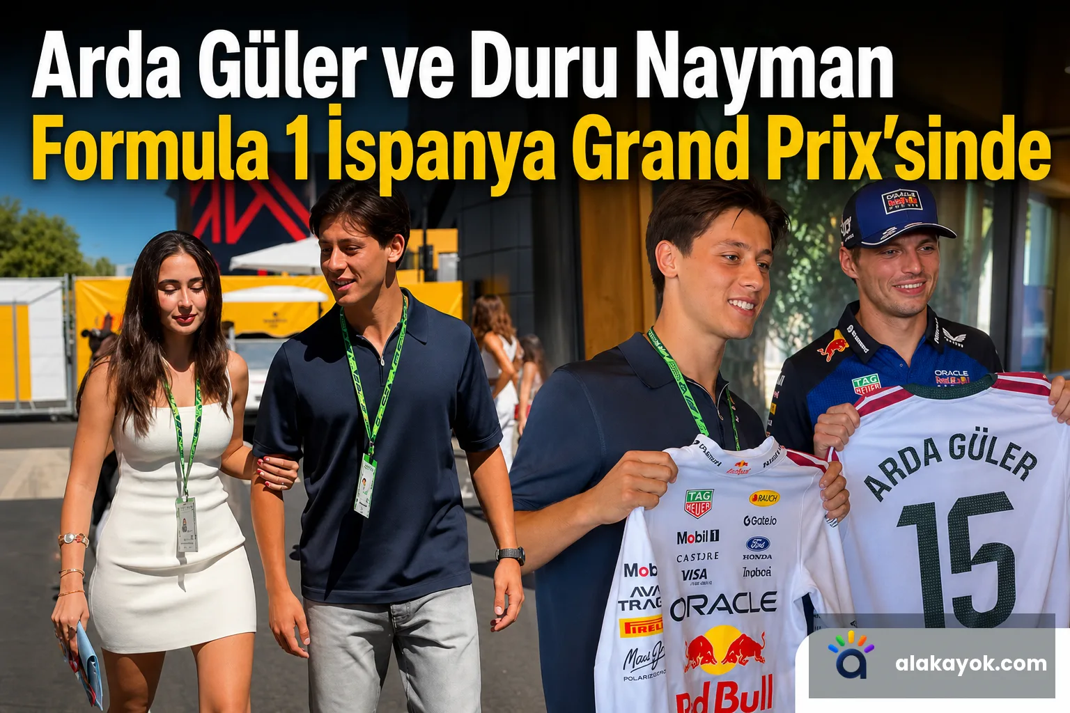 Arda Güler ve Duru Nayman Formula 1 İspanya Grand Prix'sinde