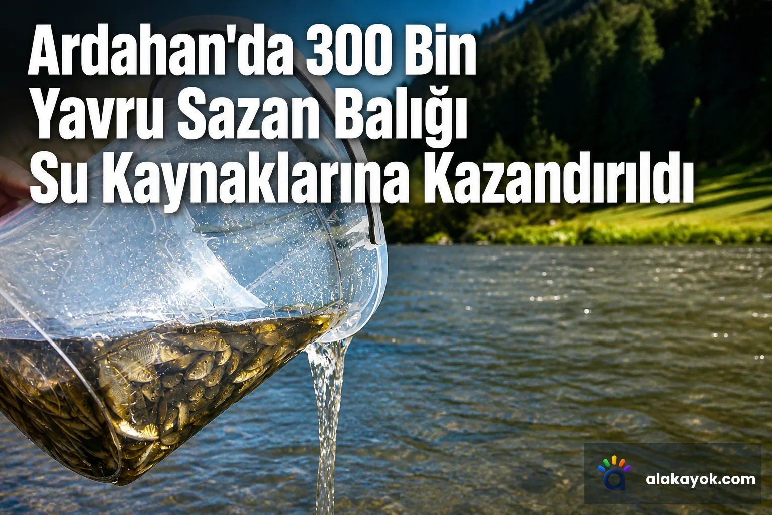 Ardahan'da 300 Bin Yavru Sazan Balığı Su Kaynaklarına Kazandırıldı