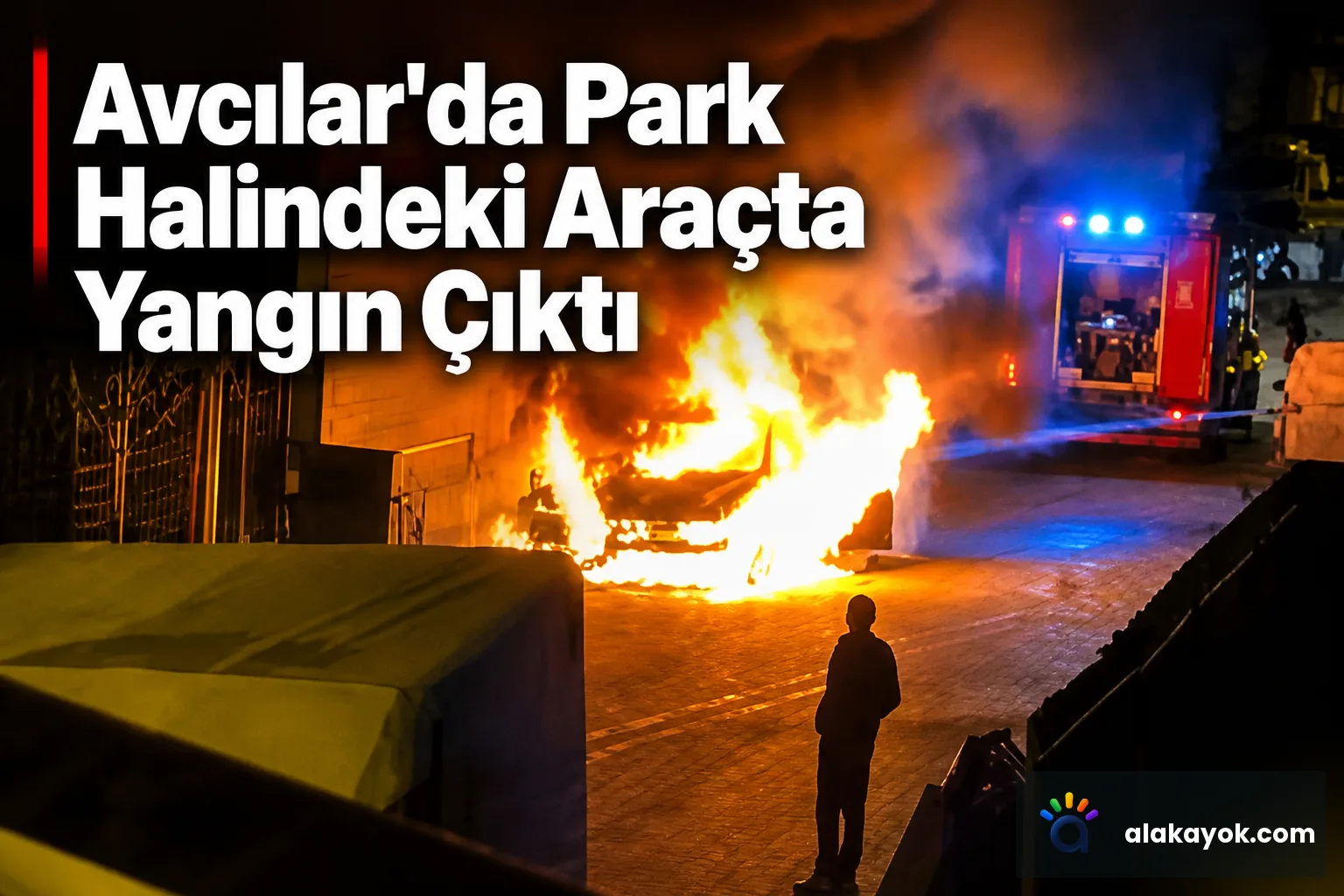 Avcılar'da Park Halindeki Araçta Yangın Çıktı