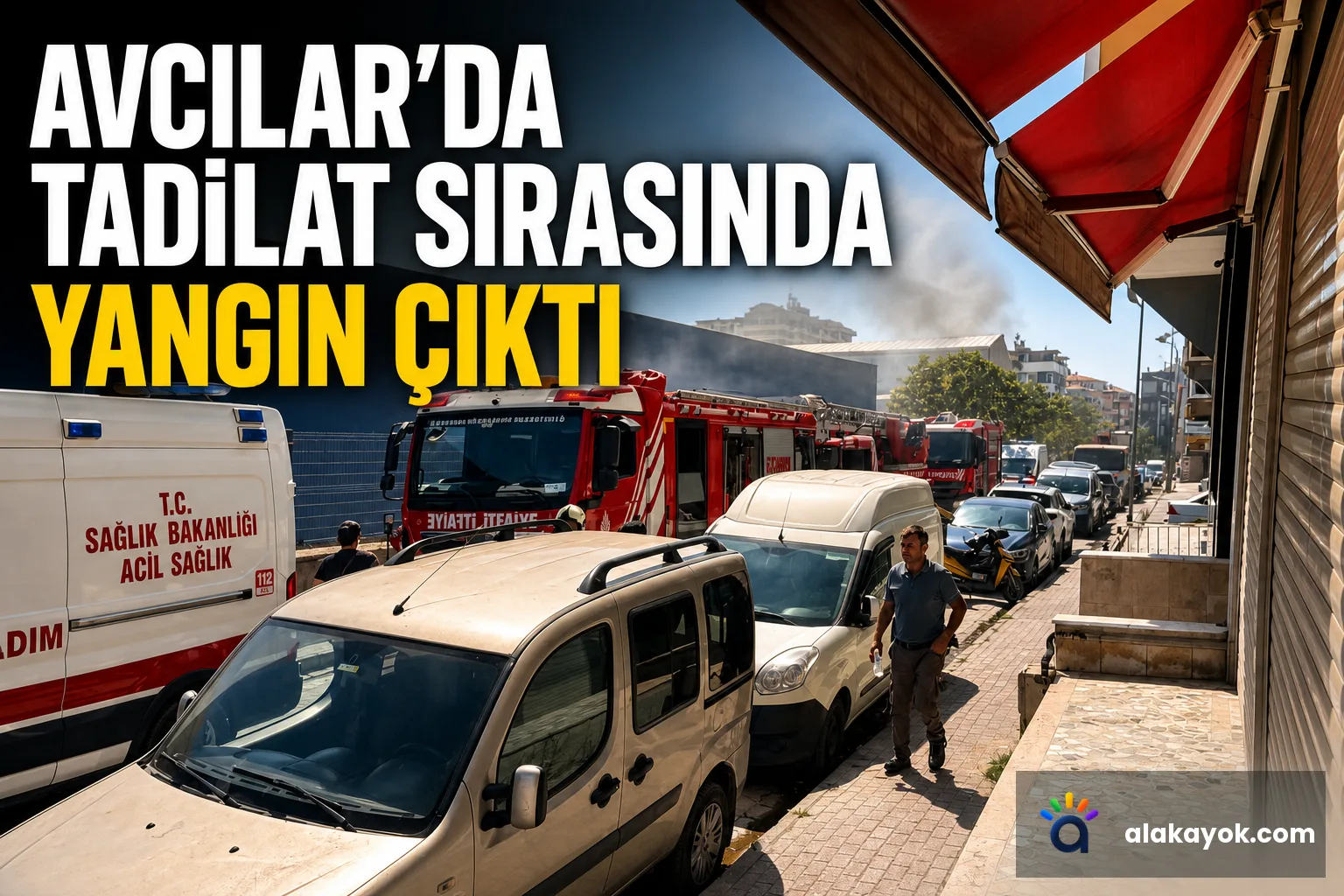 Avcılar'da tadilat sırasında yangın çıktı