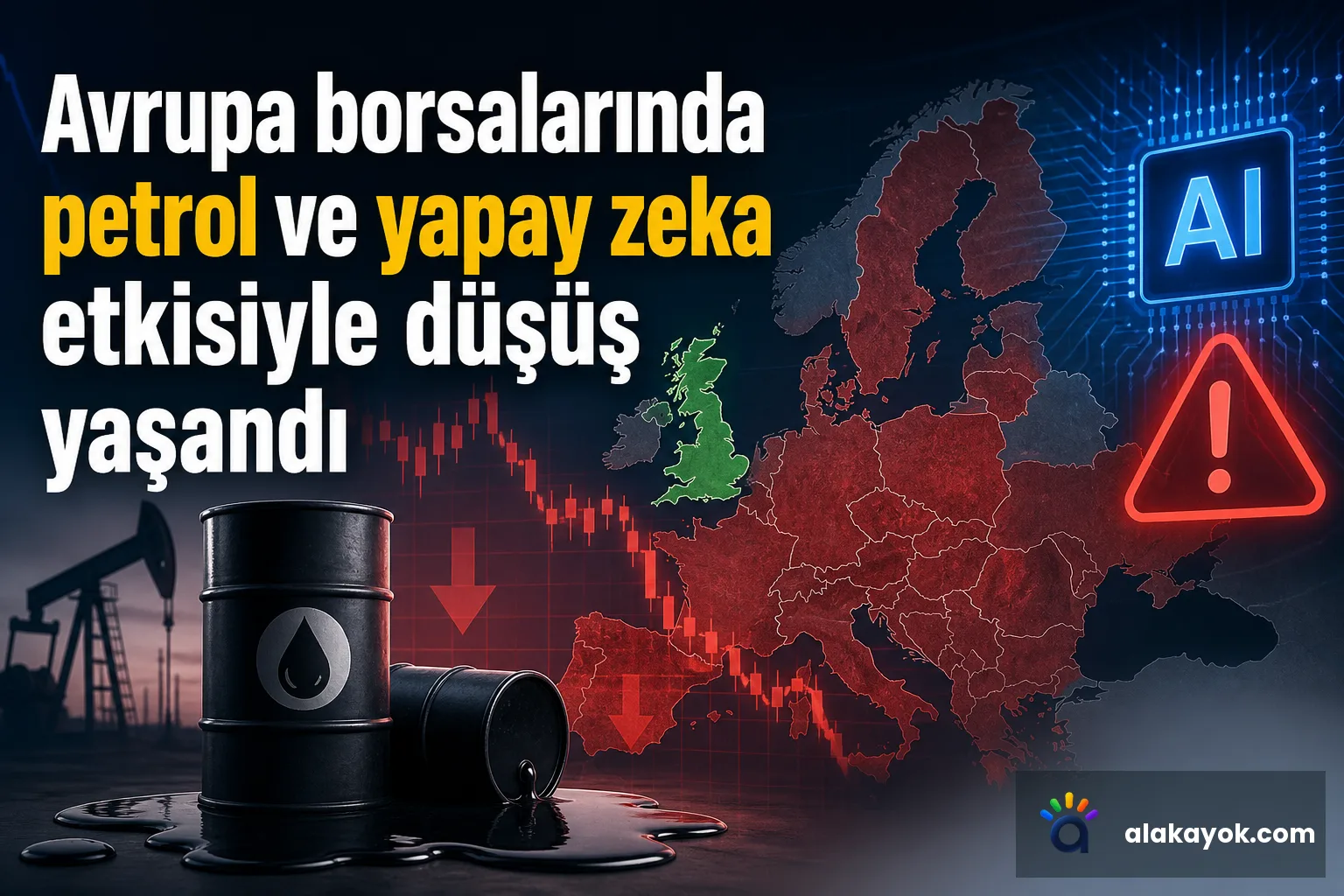 Avrupa borsalarında petrol ve yapay zeka etkisiyle düşüş yaşandı