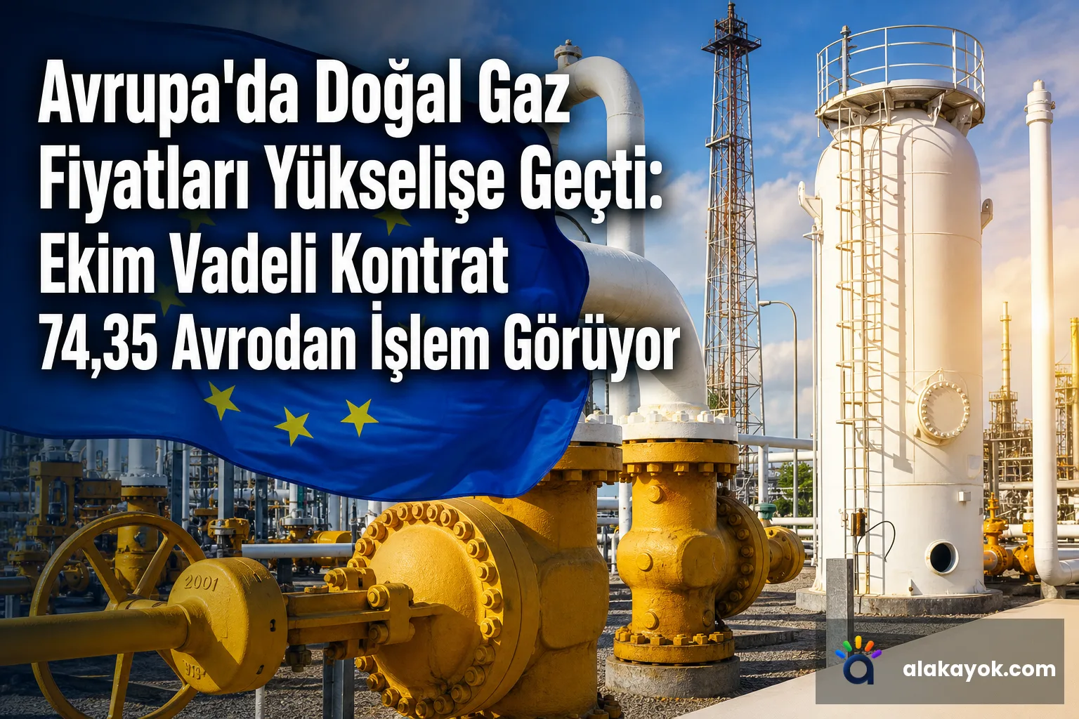 Avrupa'da Doğal Gaz Fiyatları Yükselişe Geçti: Ekim Vadeli Kontrat 74,35 Avrodan İşlem Görüyor